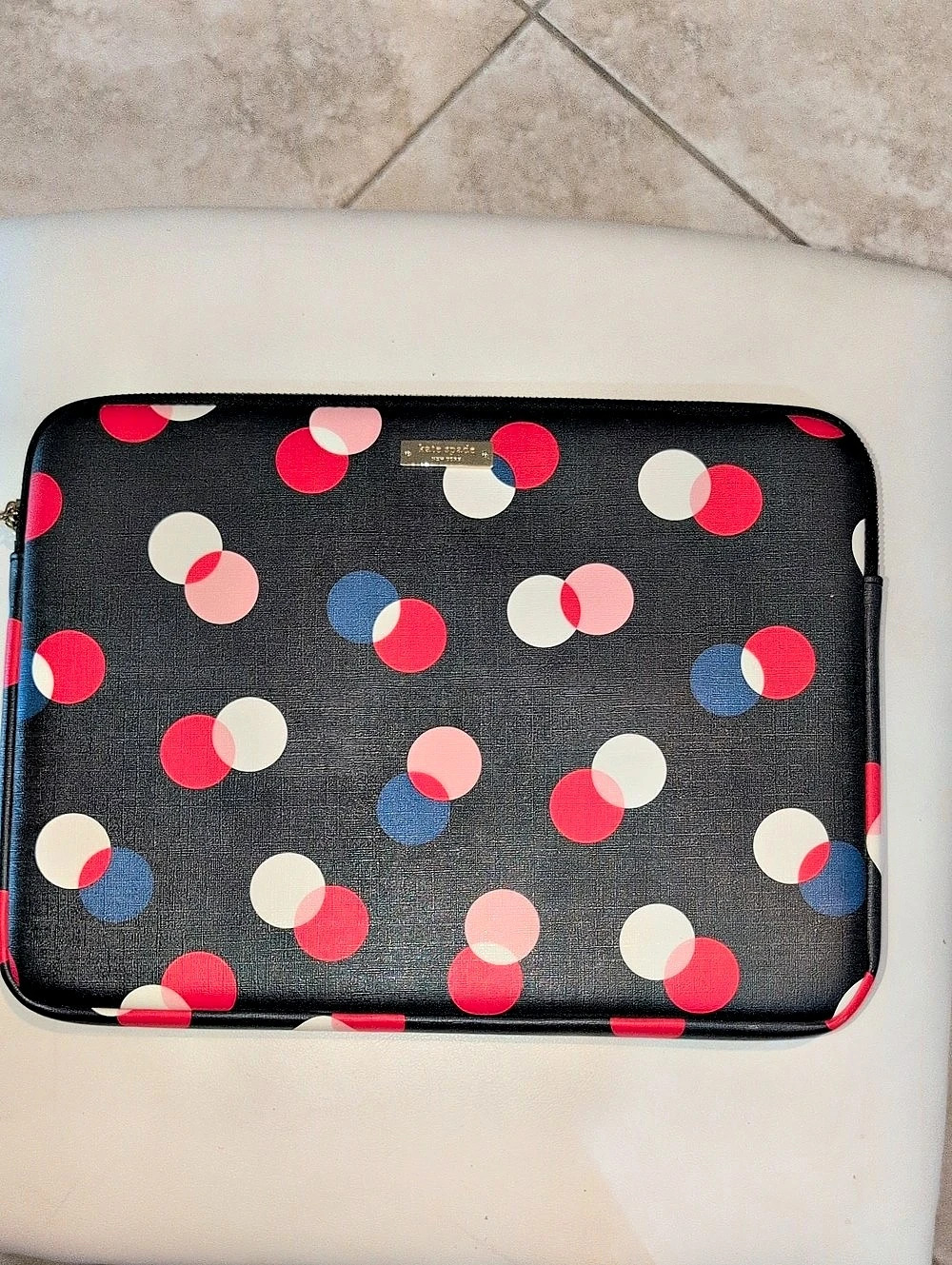 Kate Spade Polka Dot Laptop Case in Black & Red